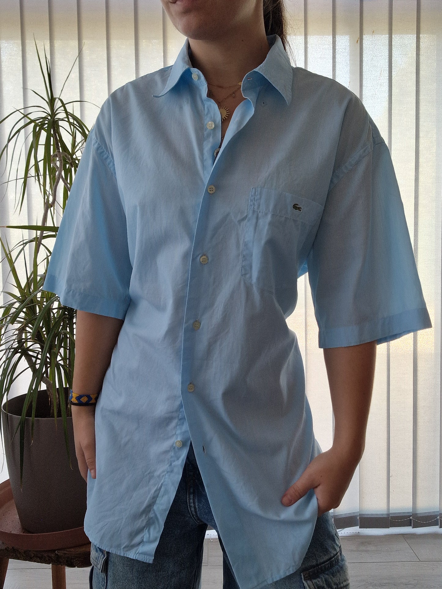 Chemise MIXTE bleu légère Lacoste - L/40