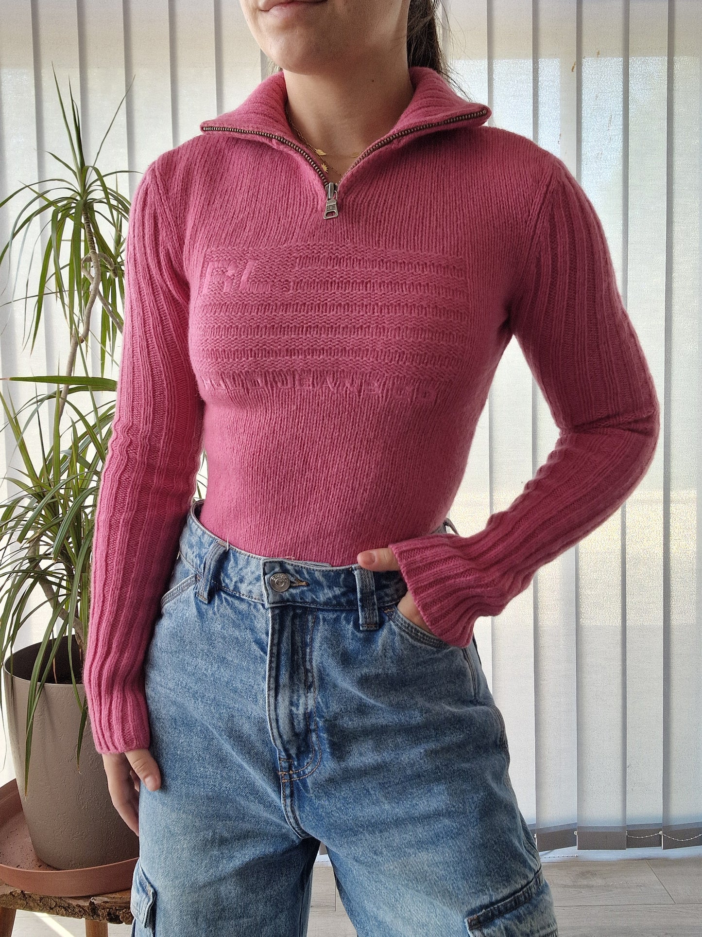 Pull camionneur rose - XS/34