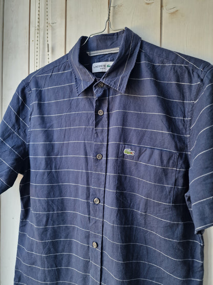 Chemise MIXTE bleu marine à rayures Lacoste - M/38