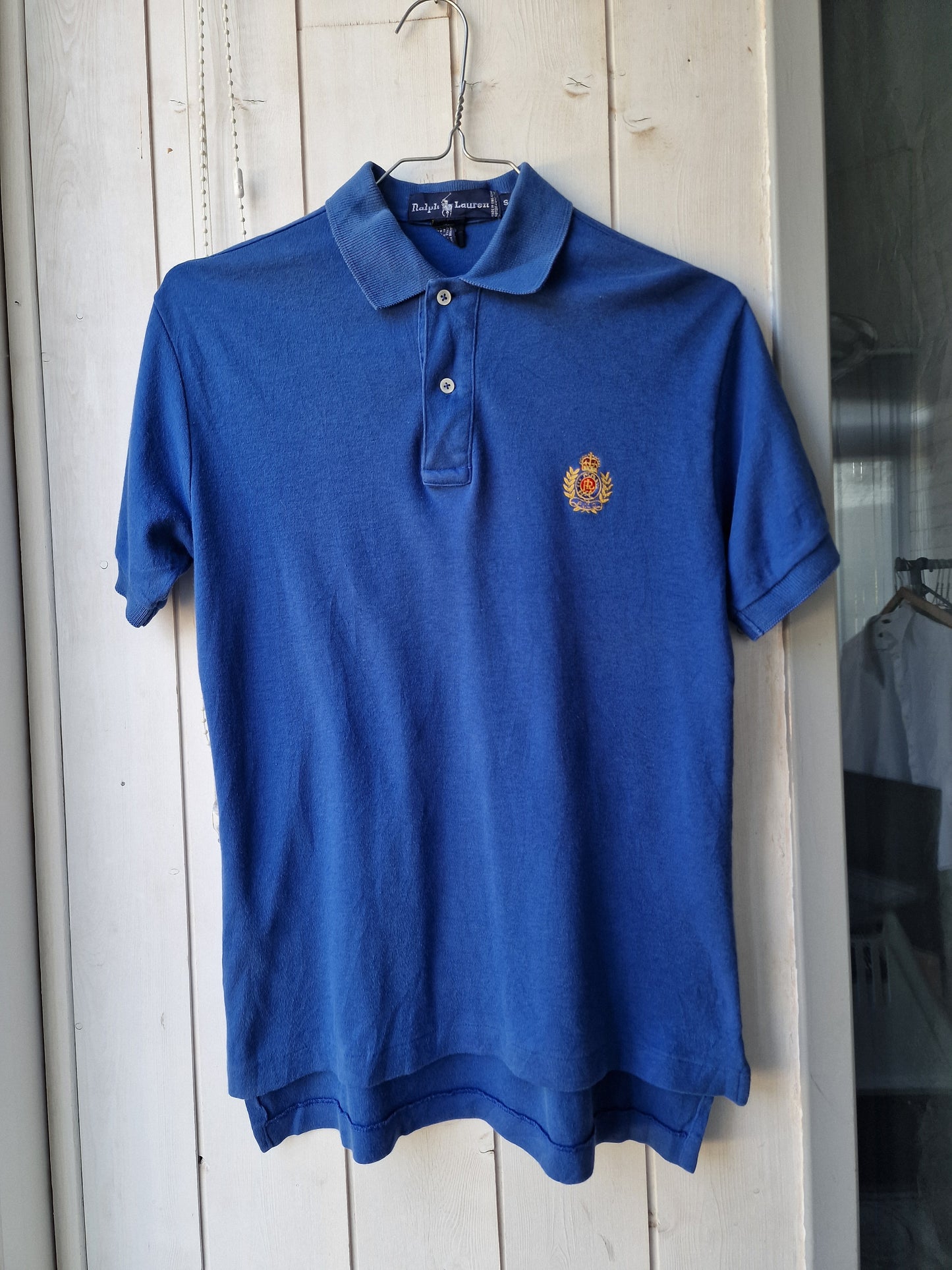 Polo bleu brodé Ralph Lauren - S/36