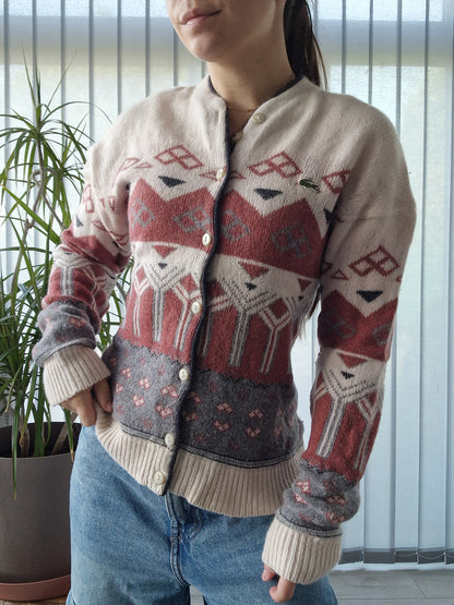 Cardigan à motifs des années 80' - S/36