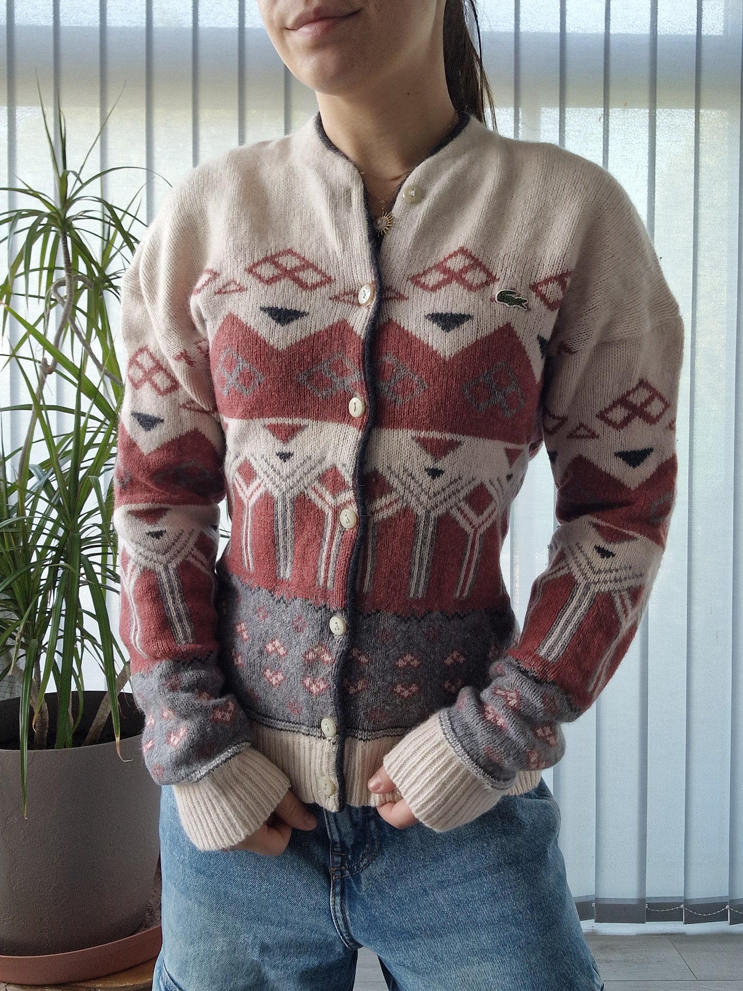 Cardigan à motifs des années 80' - S/36