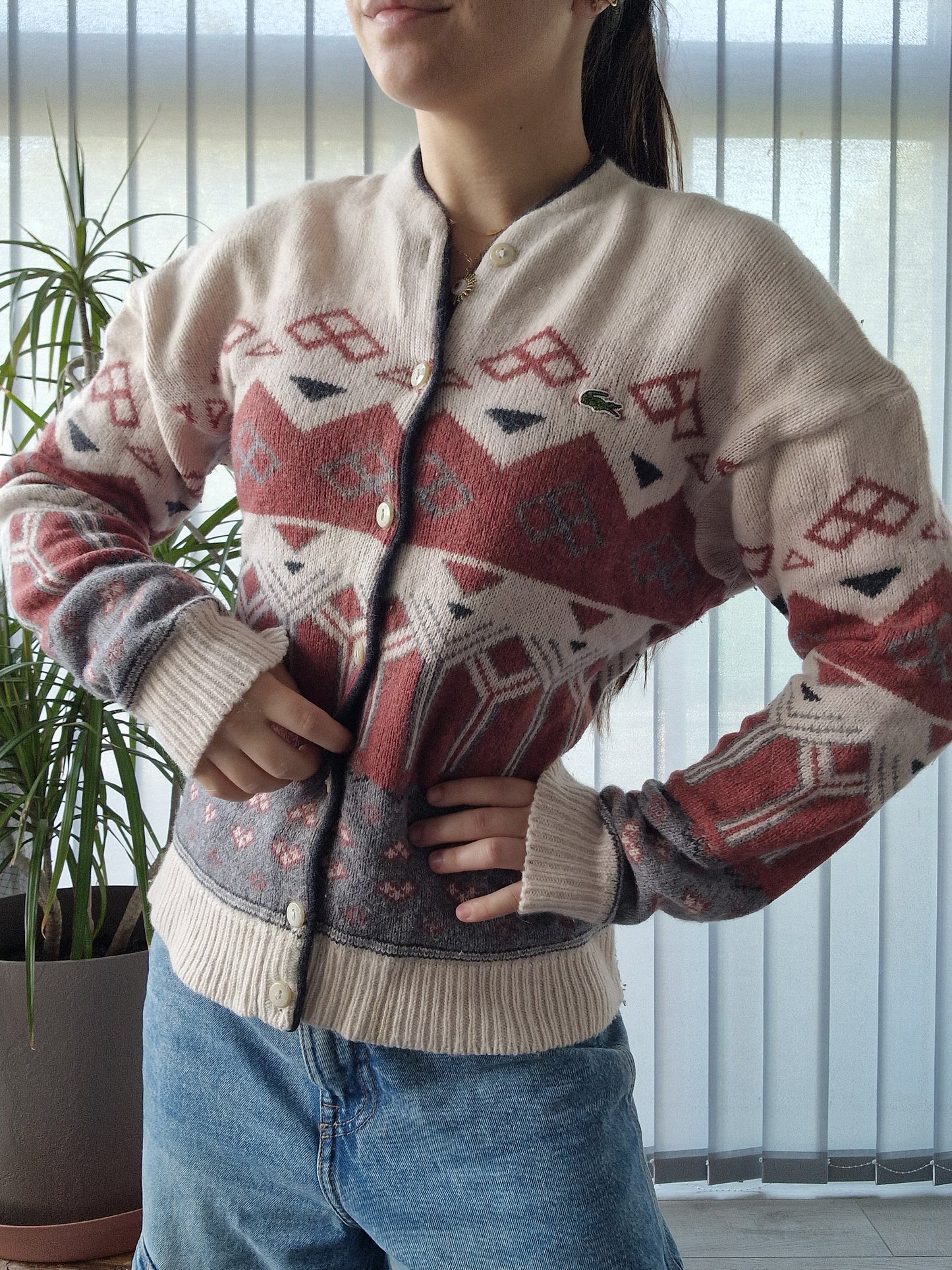 Cardigan à motifs des années 80' - S/36