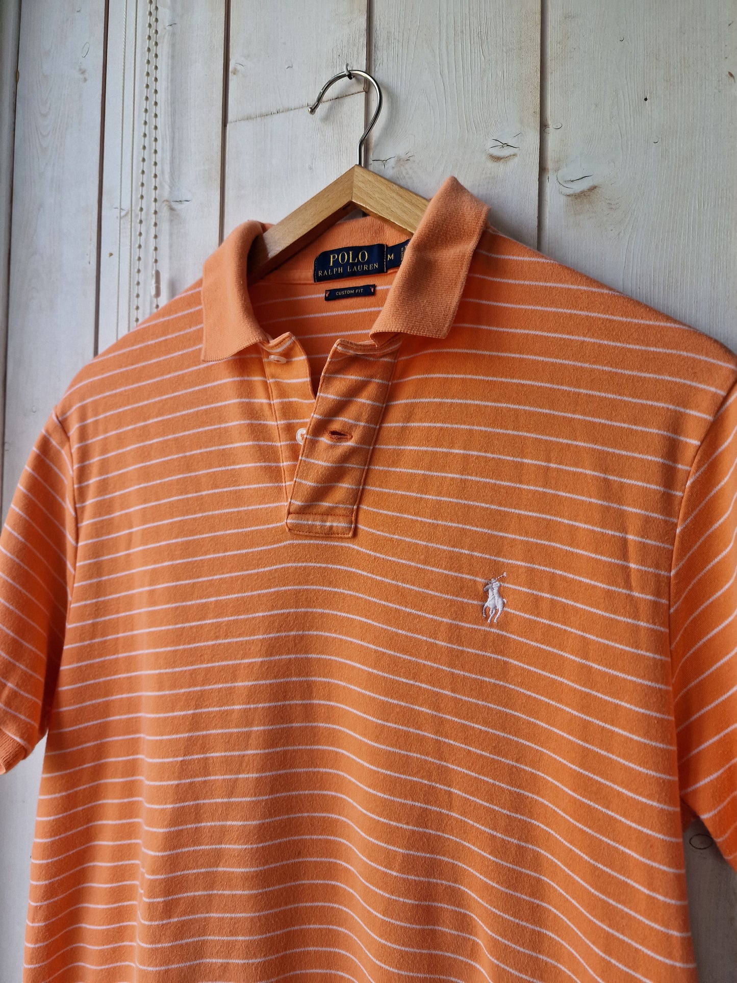 Polo MIXTE orange à rayures Ralph Lauren - M/38