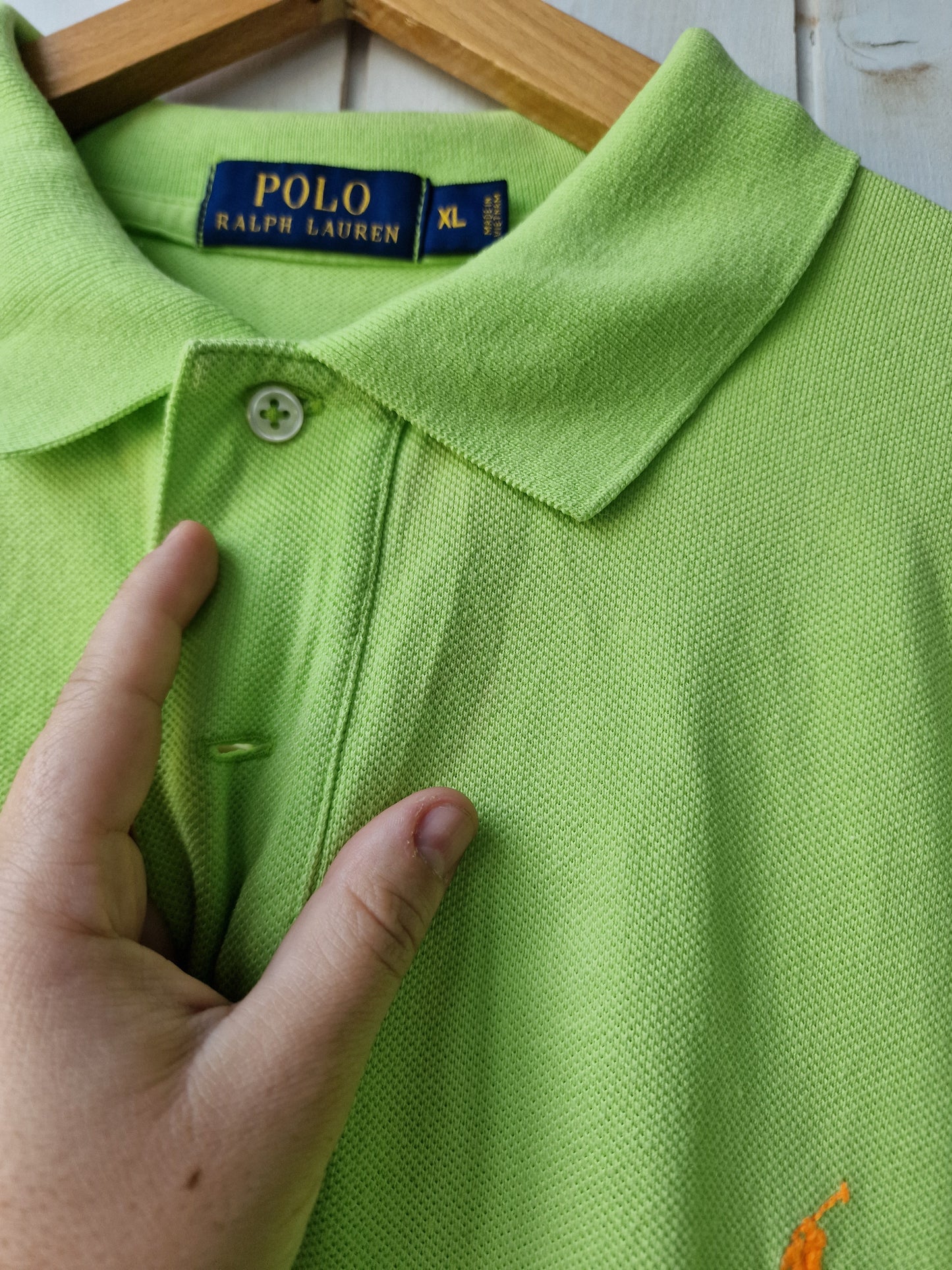 Polo MIXTE classique uni vert clair Ralph Lauren - XL/42