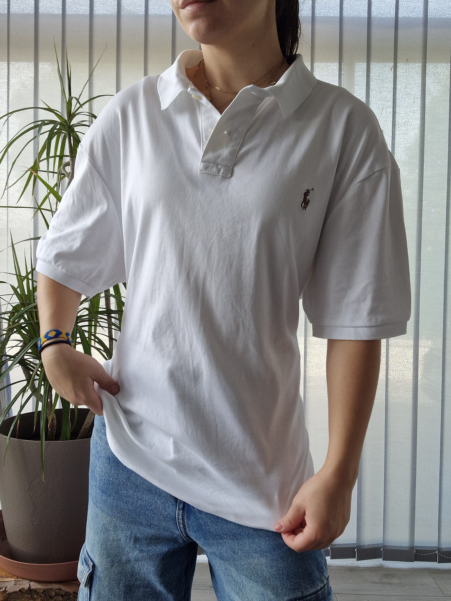 Polo MIXTE blanc - XL/42