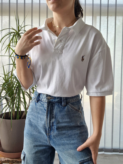 Polo MIXTE blanc - XL/42