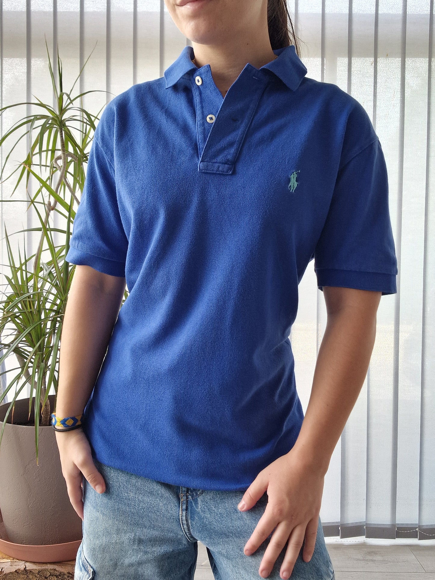 Polo bleu classique - S/36