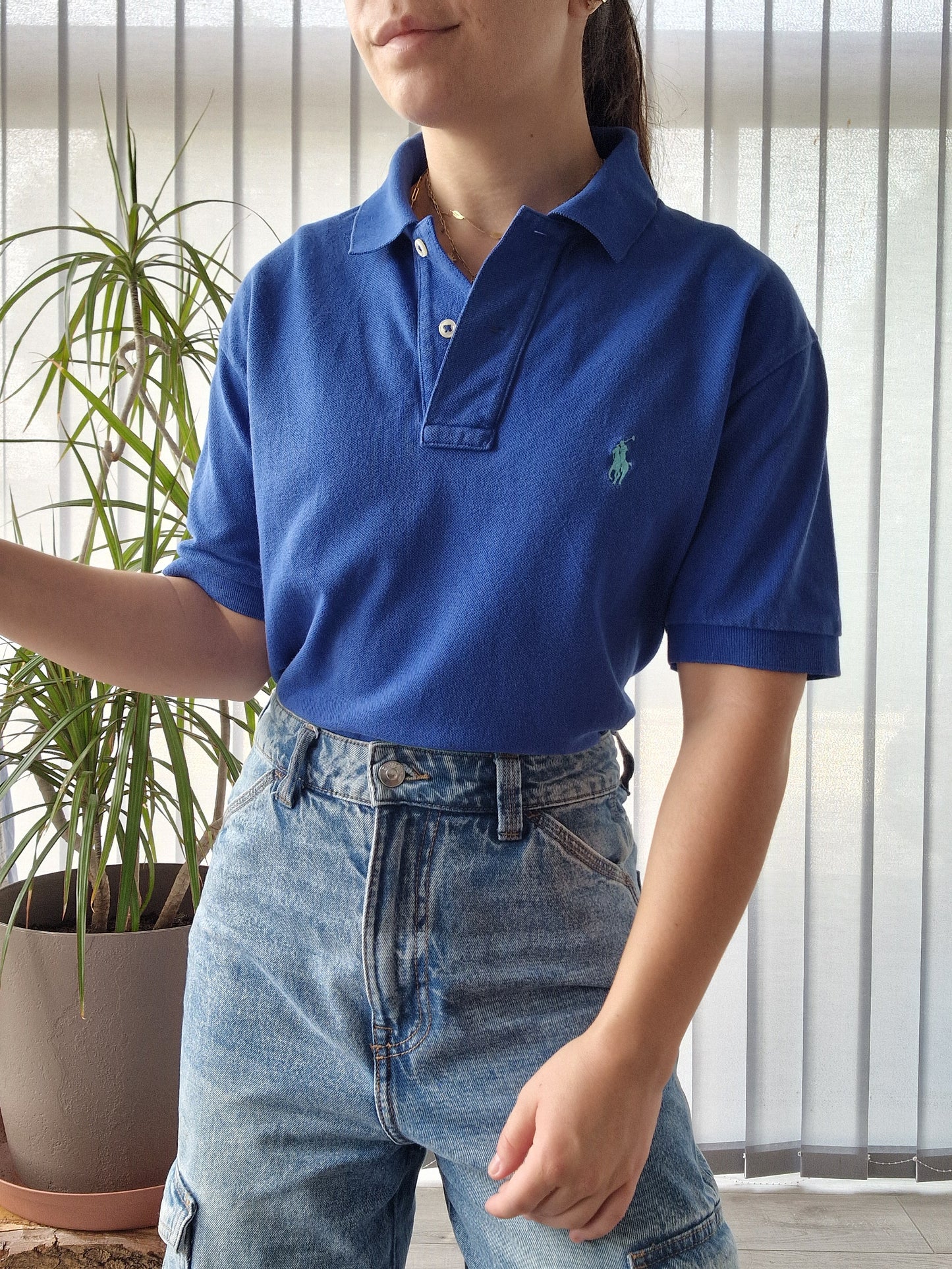 Polo bleu classique - S/36