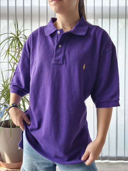 Polo MIXTE violet uni Ralph Lauren - XL/42