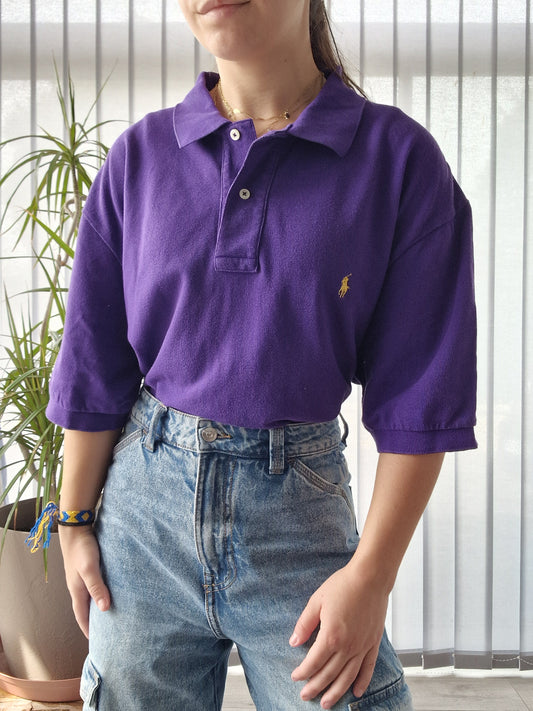 Polo MIXTE violet uni Ralph Lauren - XL/42