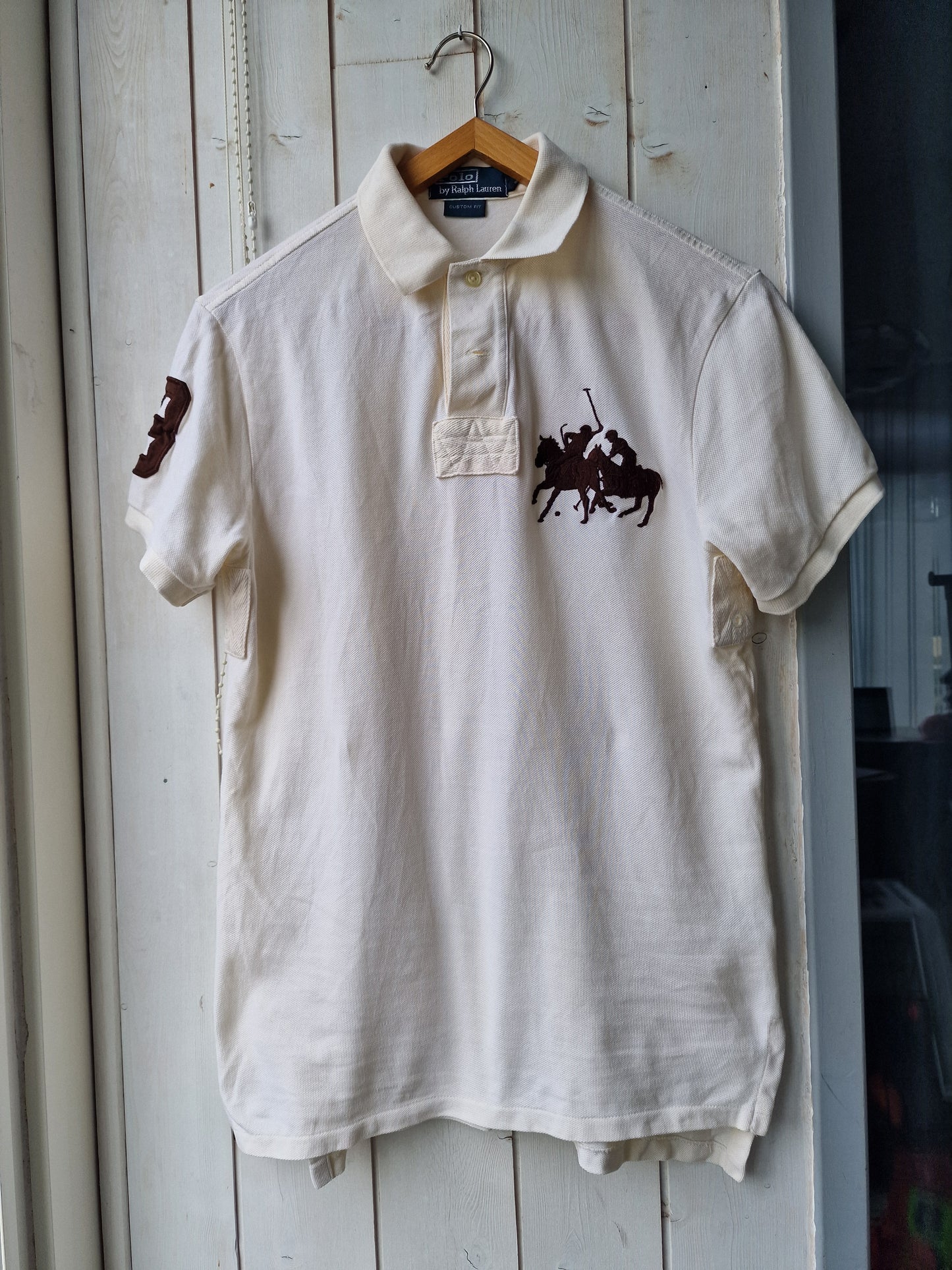 Polo crème big logo - S/36