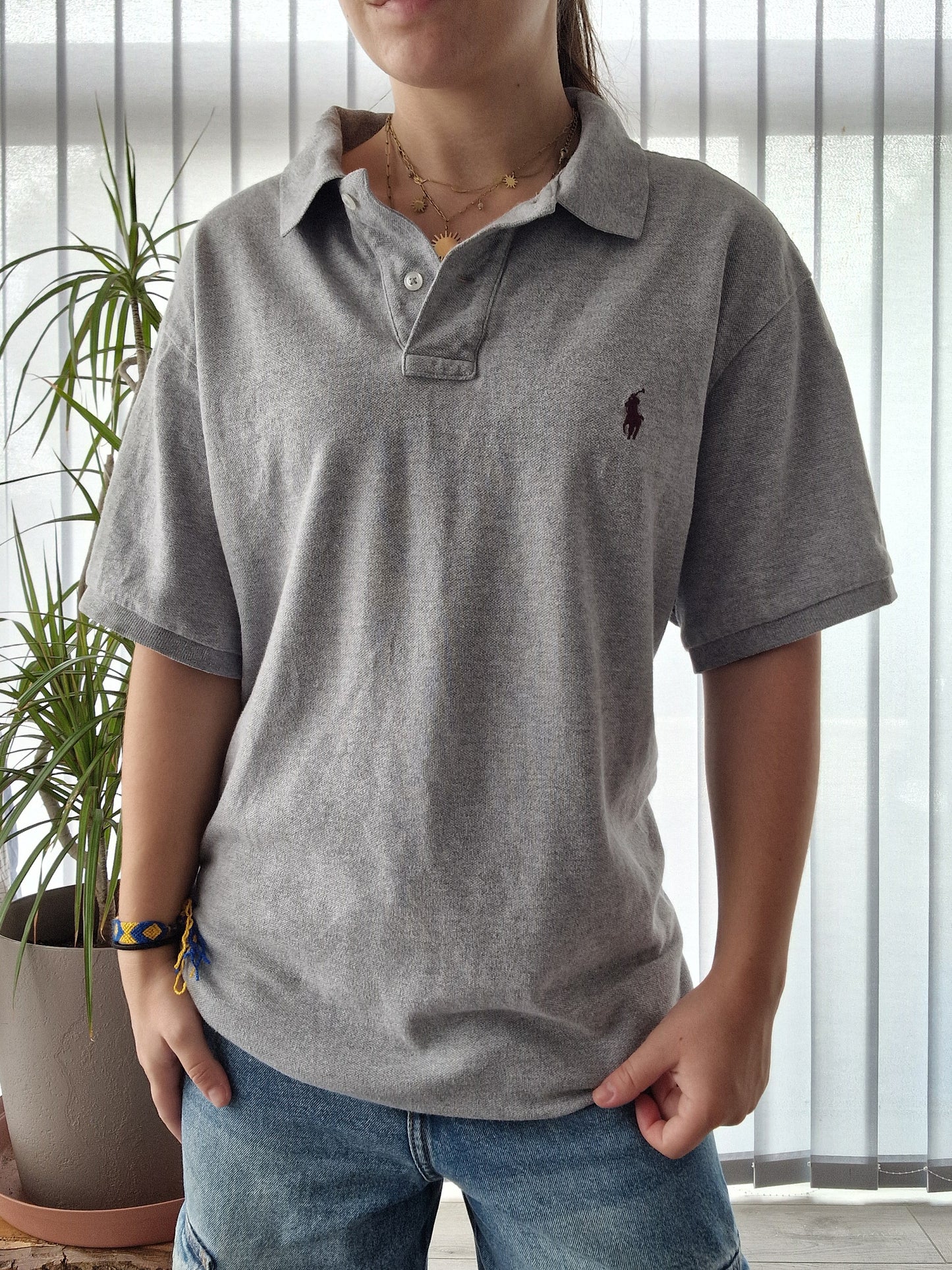 Polo MIXTE gris - XL/42