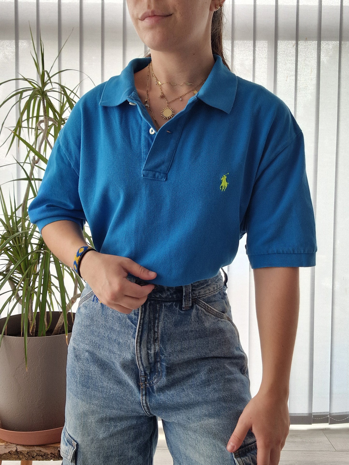 Polo MIXTE bleu - L/40