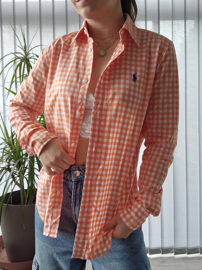 Chemise vichy orange Ralph Lauren - XS/34