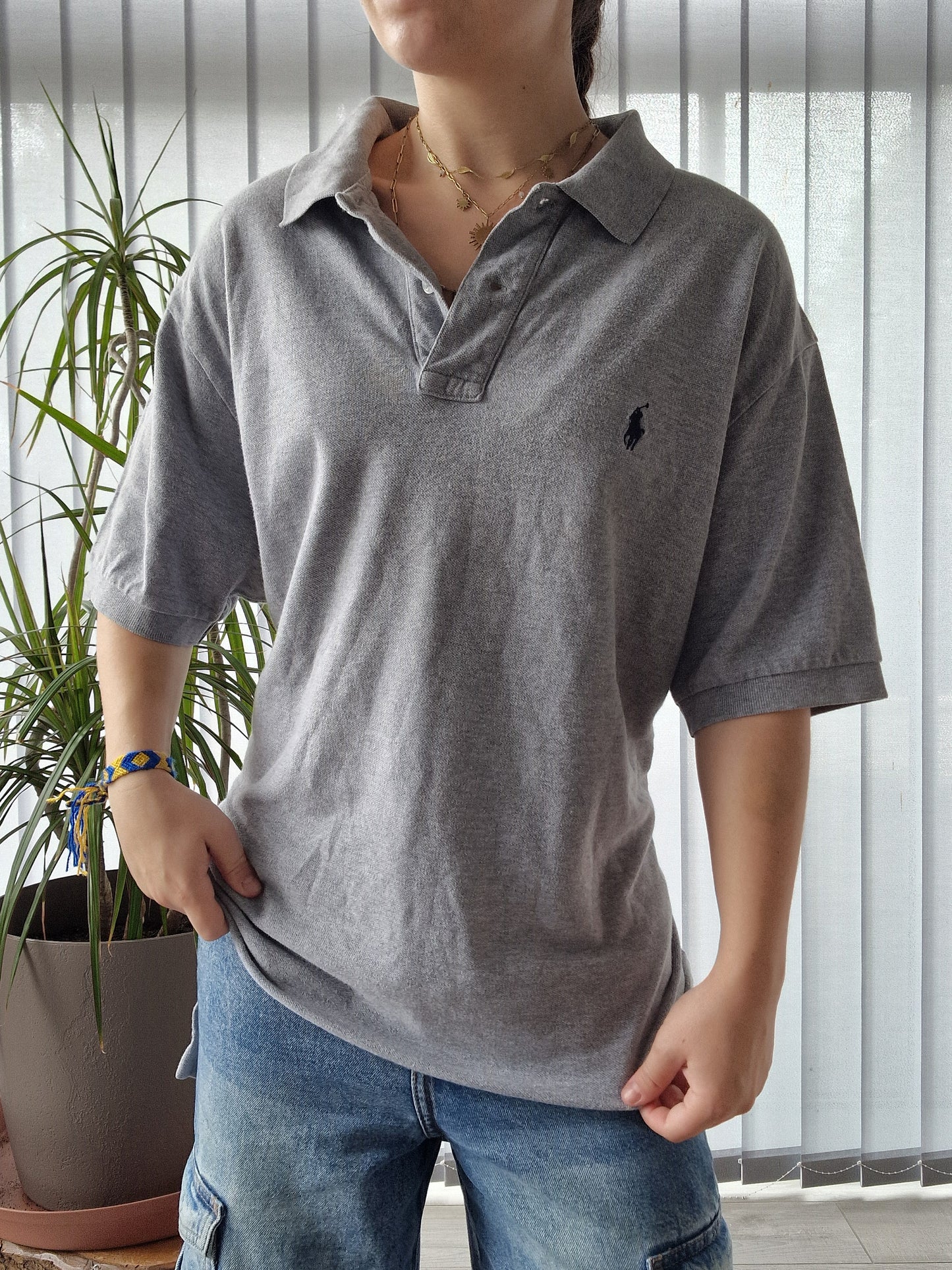 Polo MIXTE gris - XL/42