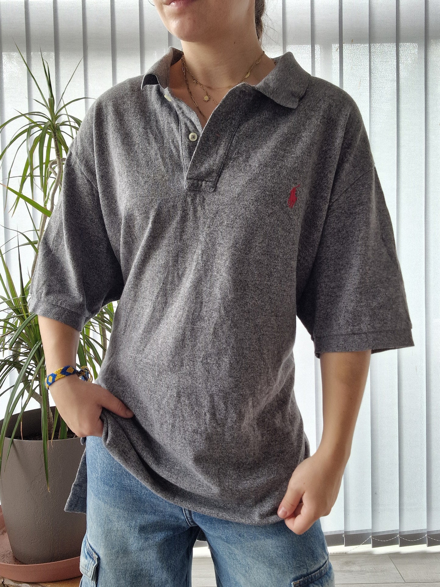 Polo MIXTE gris mélangé - XL/42