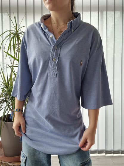 Polo MIXTE léger bleu - XXL/44