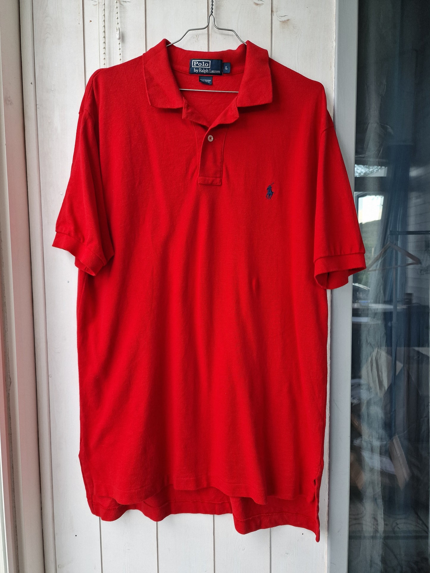 Polo MIXTE simple rouge Ralph Lauren - L/40