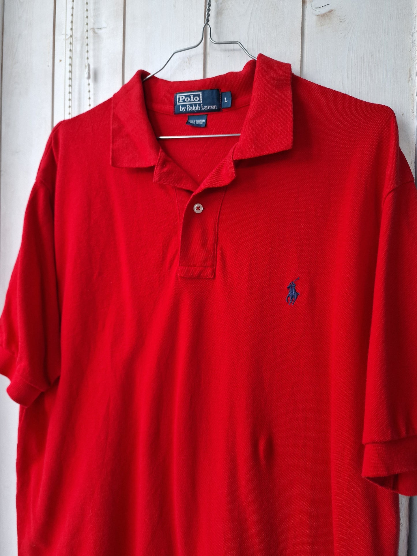 Polo MIXTE simple rouge Ralph Lauren - L/40