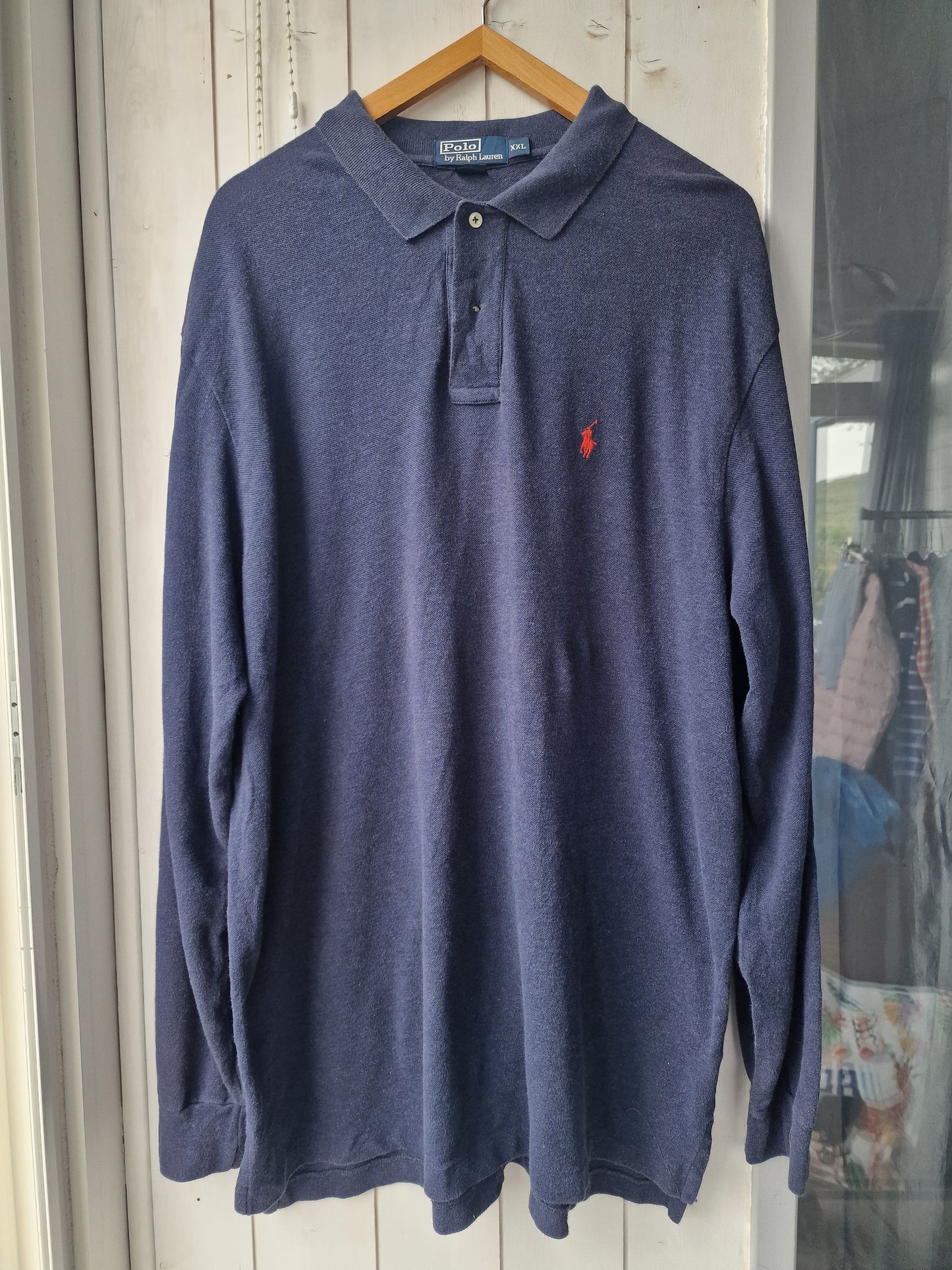 Polo HOMME manches longues marine - XL/42