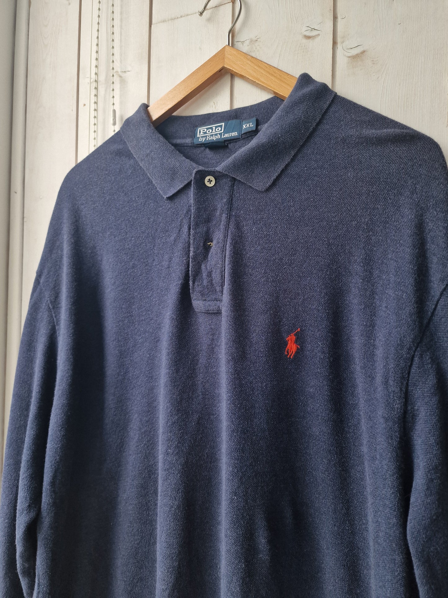 Polo HOMME manches longues marine - XL/42