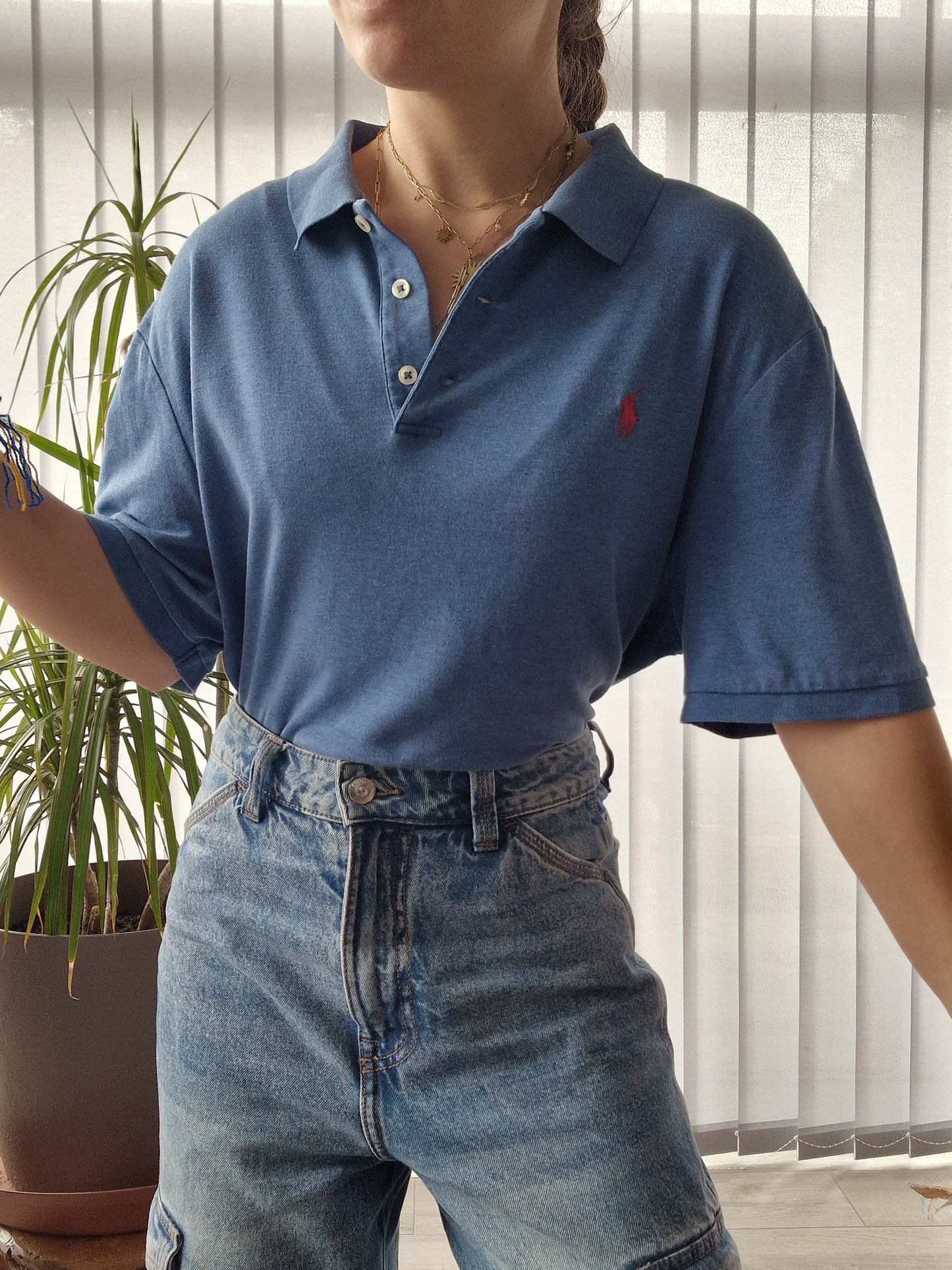 Polo MIXTE bleu - L/40