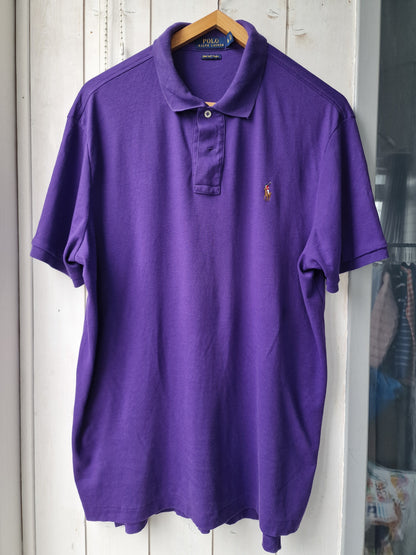 Polo MIXTE en coton doux violet - XL/42