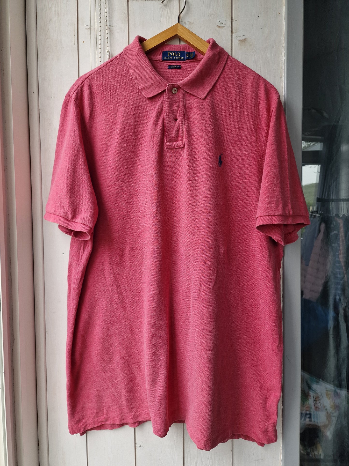 Polo MIXTE rose classic fit - XL/42