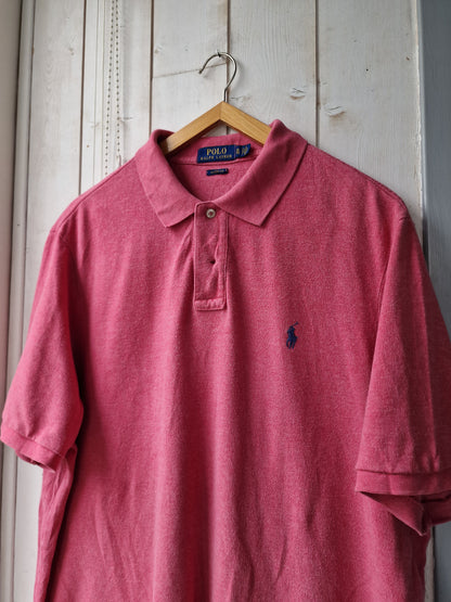 Polo MIXTE rose classic fit - XL/42