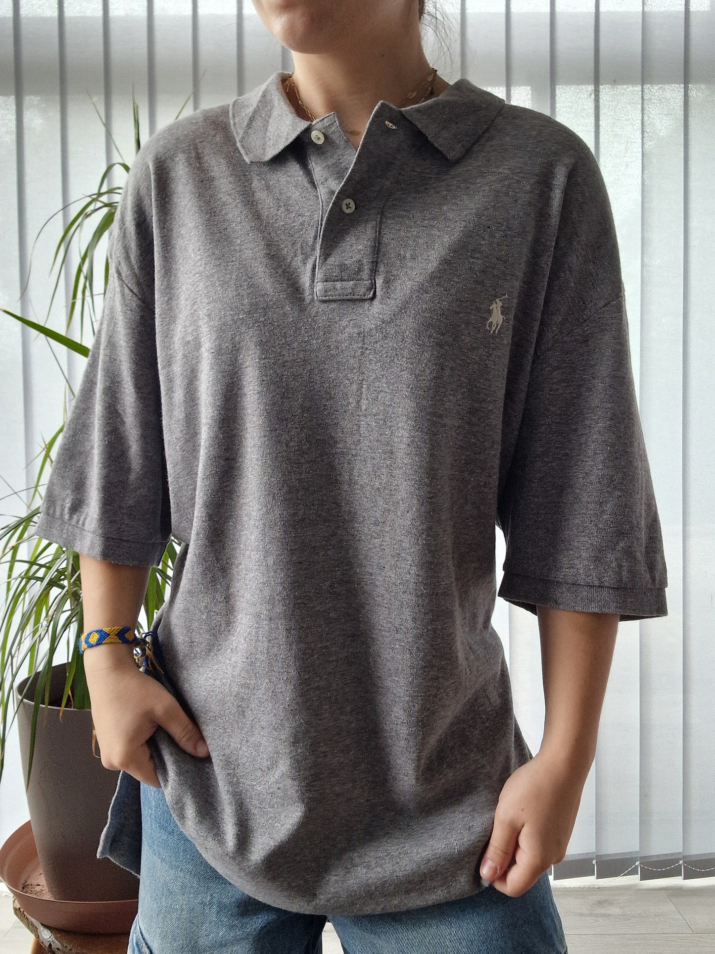 Polo MIXTE gris - XL/42