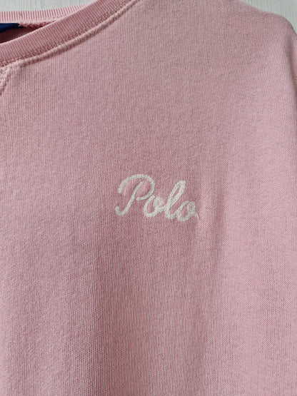 Pull léger rose clair bordé polo Ralph Lauren - XS/34