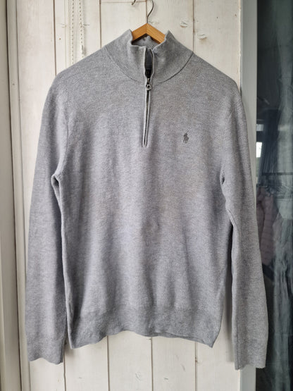 Pull camionneur HOMME gris clair en maille piquée - S/36