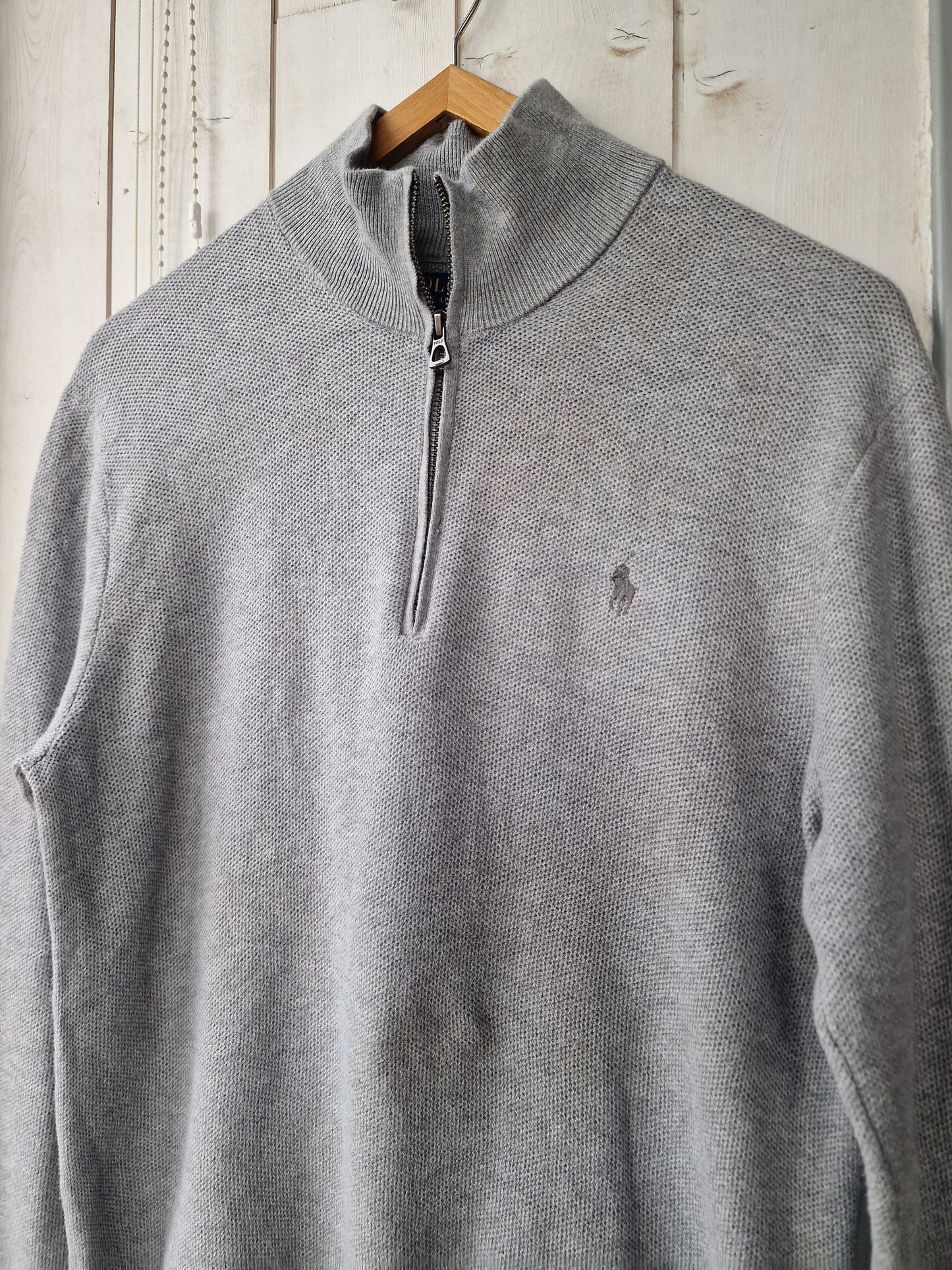 Pull camionneur HOMME gris clair en maille piquée - S/36