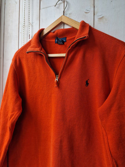 Pull camionneur orange en coton doux - S/M