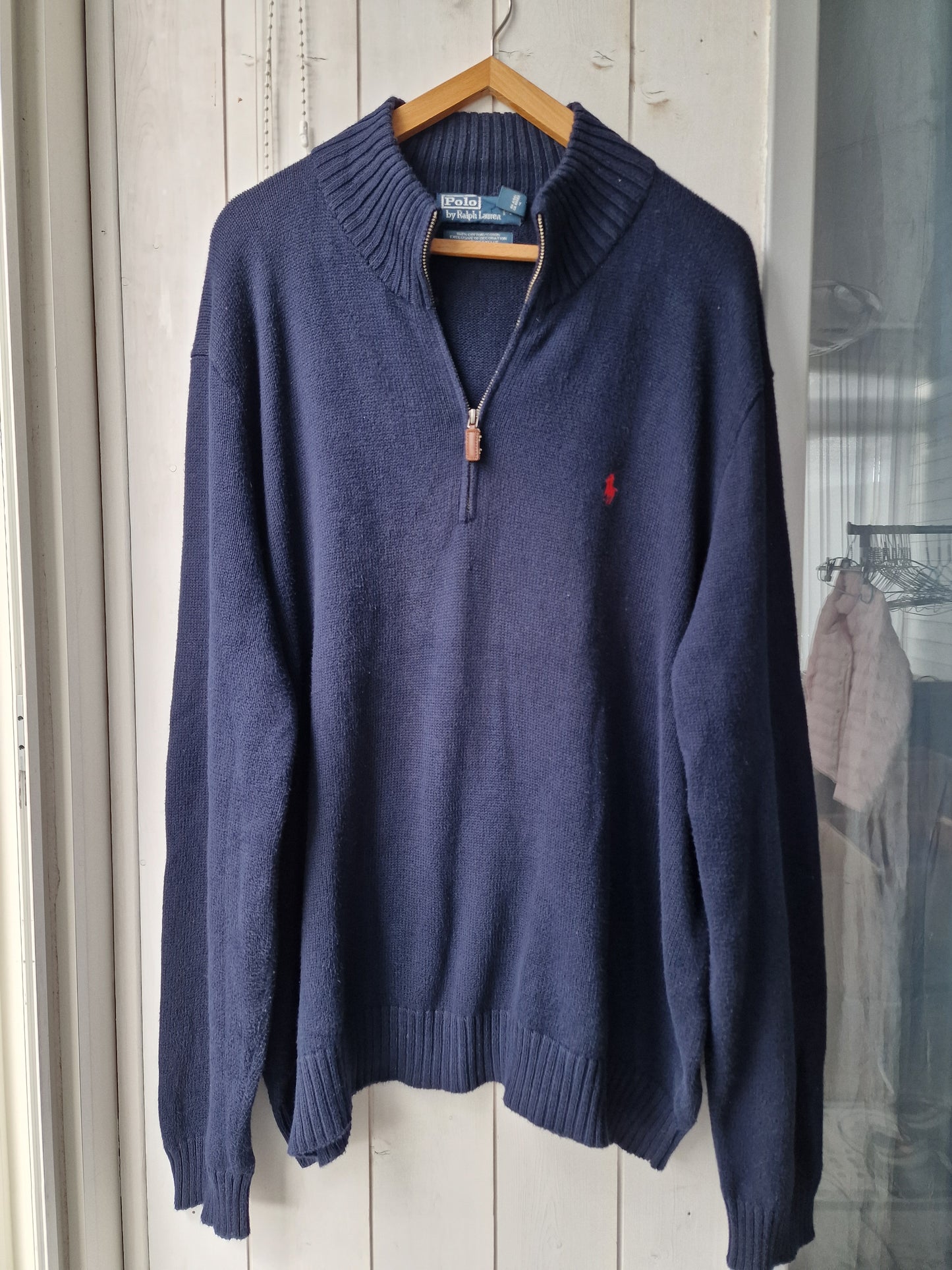 Pull camionneur en maille épaisse marine - XXL/44