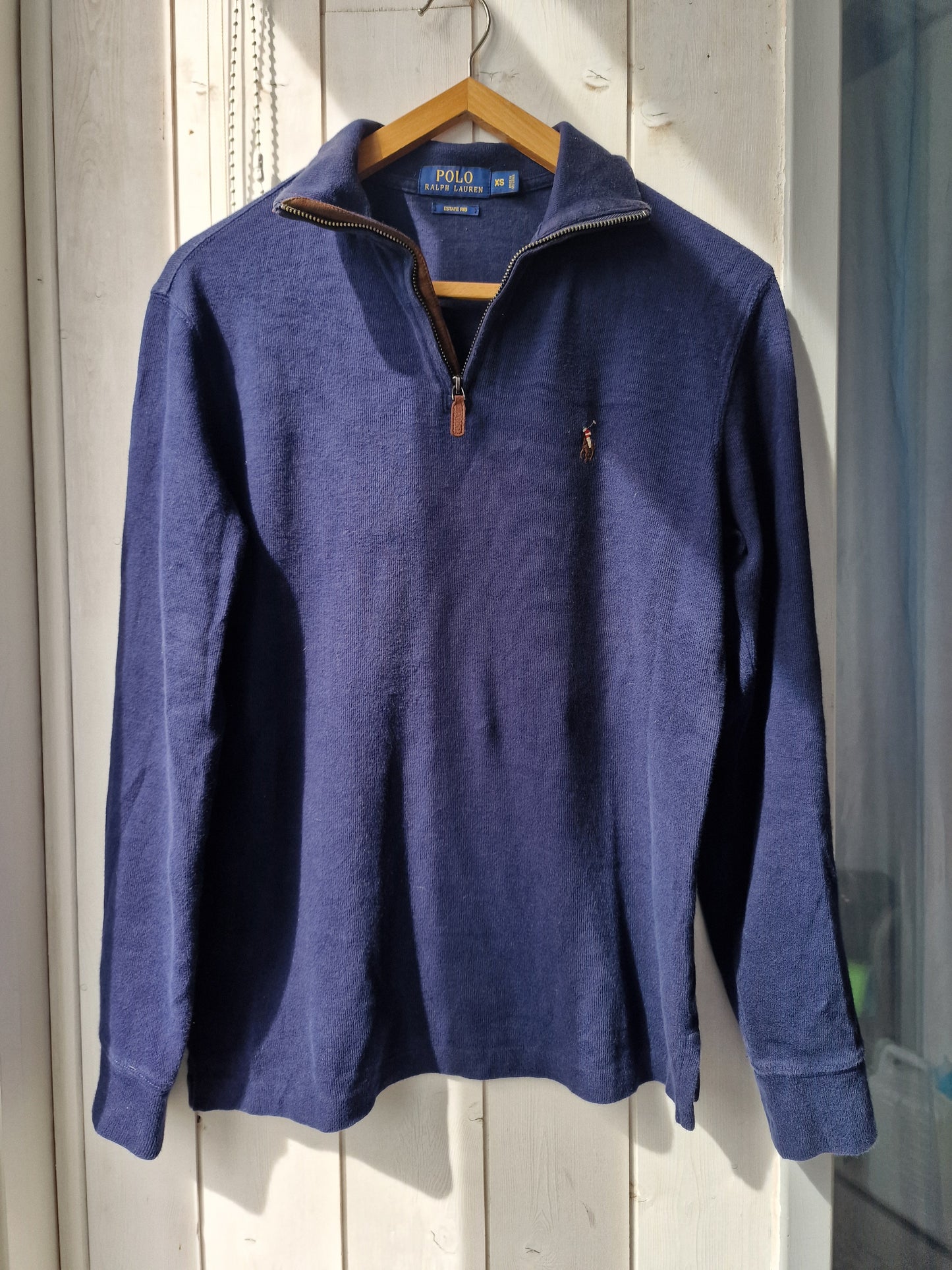 Pull camionneur en coton doux bleu marine - XS/S