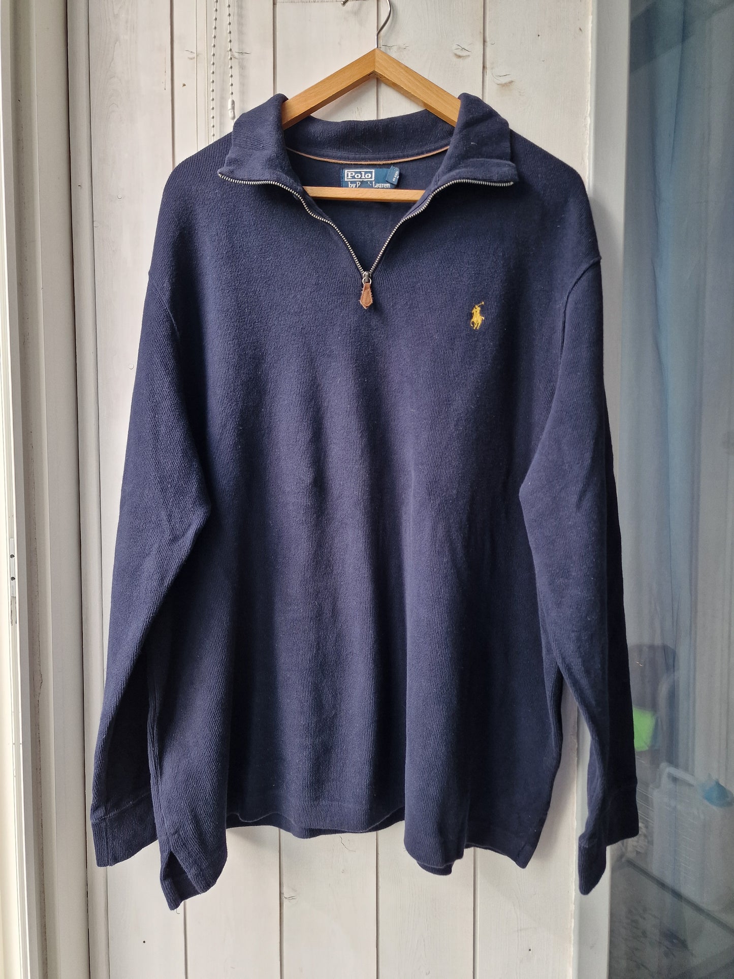 Pull camionneur en coton doux bleu marine - XXL/44