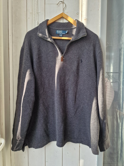 Pull camionneur gris anthracite en coton doux - XL/42