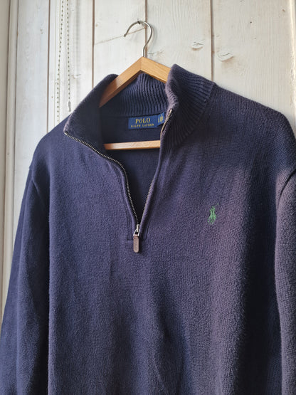 Pull camionneur en maille bleu marine - L/40