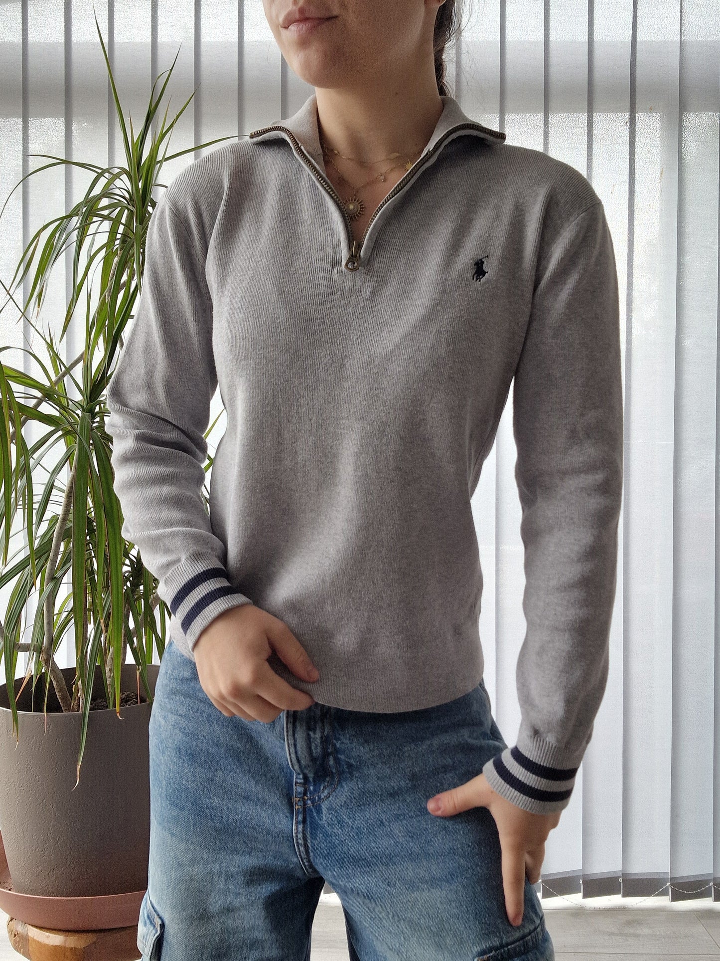 Pull camionneur gris clair - XS/34