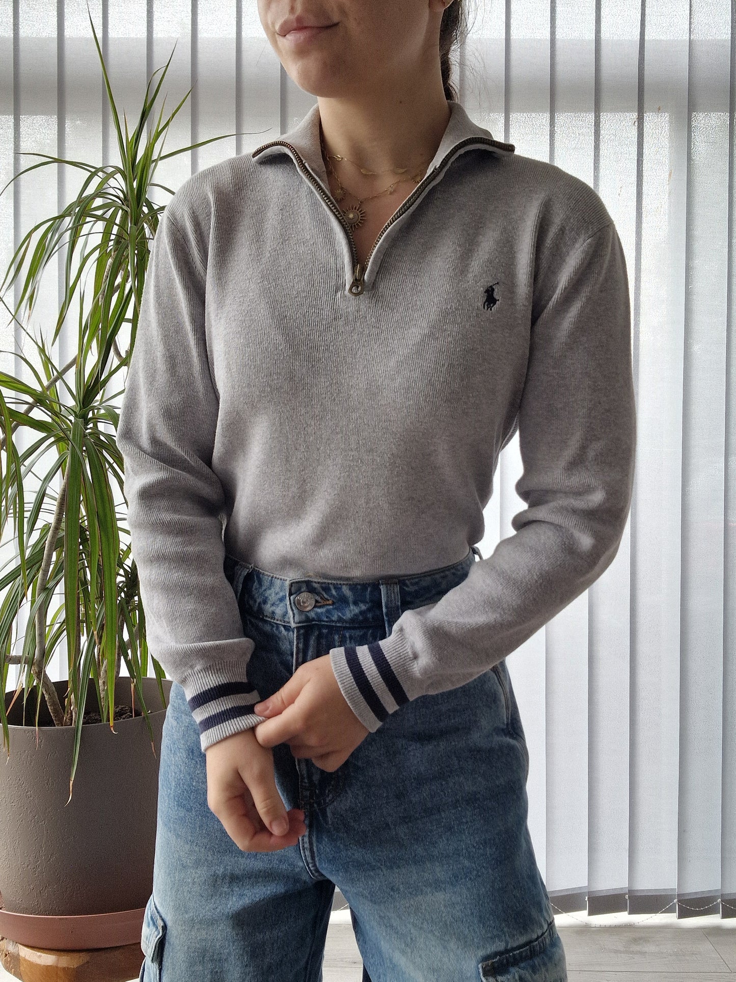 Pull camionneur gris clair - XS/34