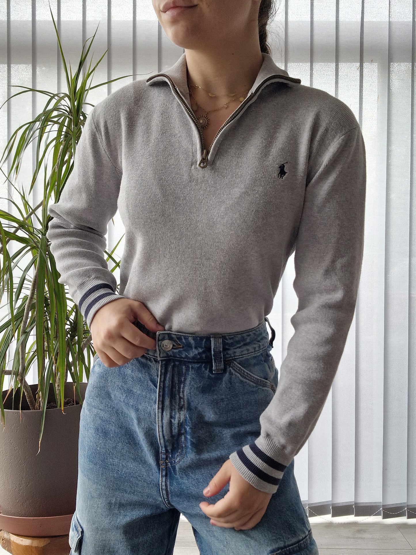 Pull camionneur gris clair - XS/34