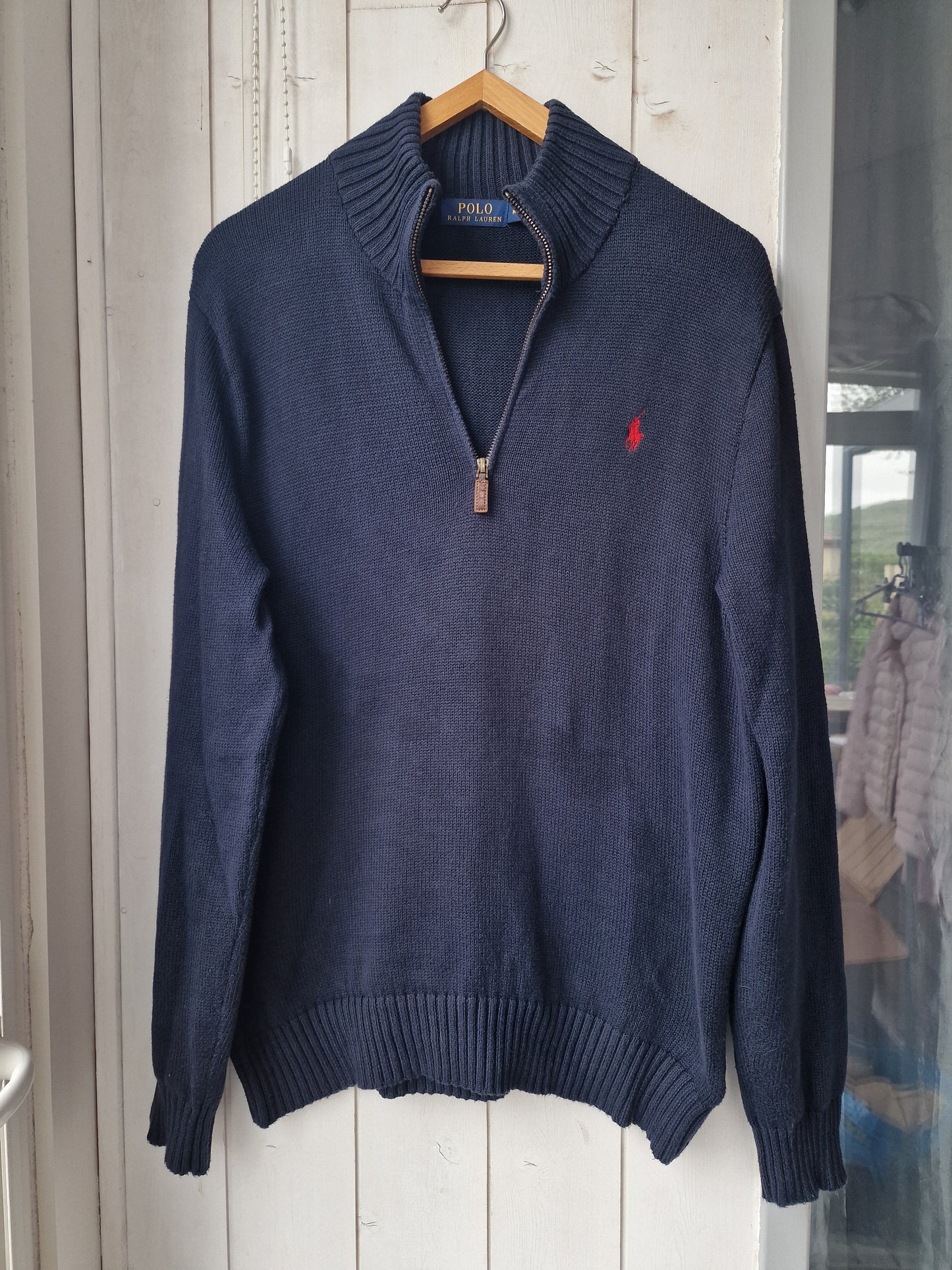 Pull camionneur HOMME en maille épaisse marine - M/38 (ou L femme)