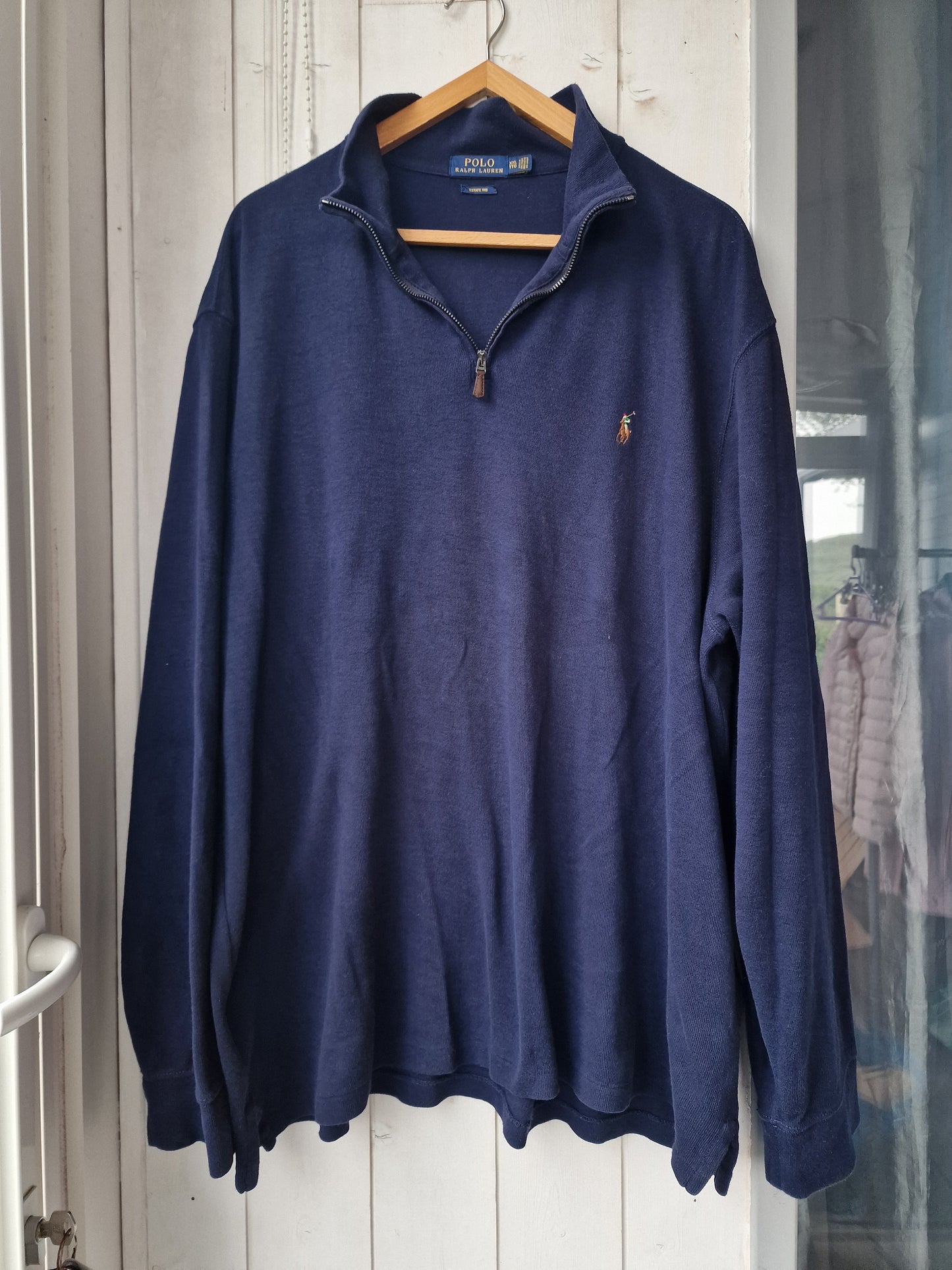 Pull camionneur HOMME en coton doux bleu marine - XXL/44