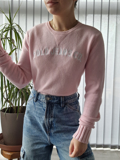 Pull rose pâle des années 90' - S/36