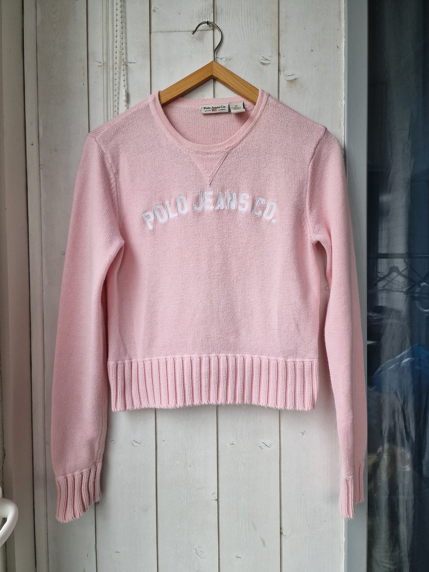 Pull rose pâle des années 90' - S/36