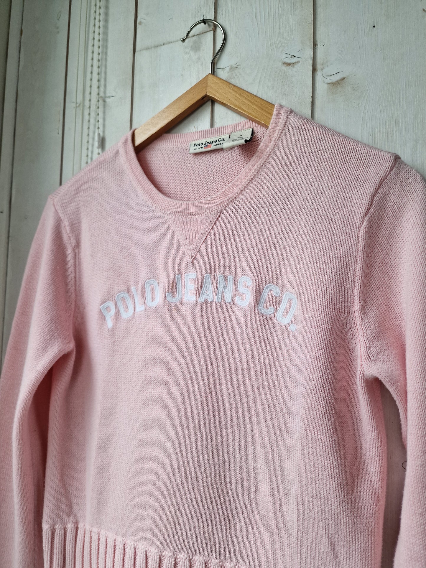 Pull rose pâle des années 90' - S/36