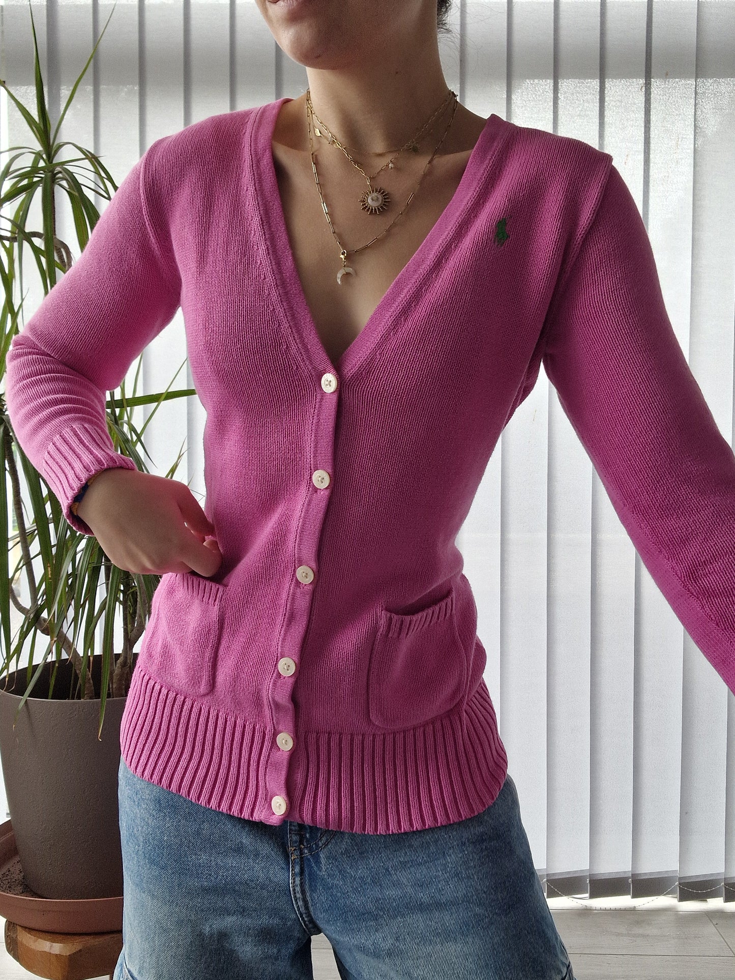 Cardigan rose - XS/34