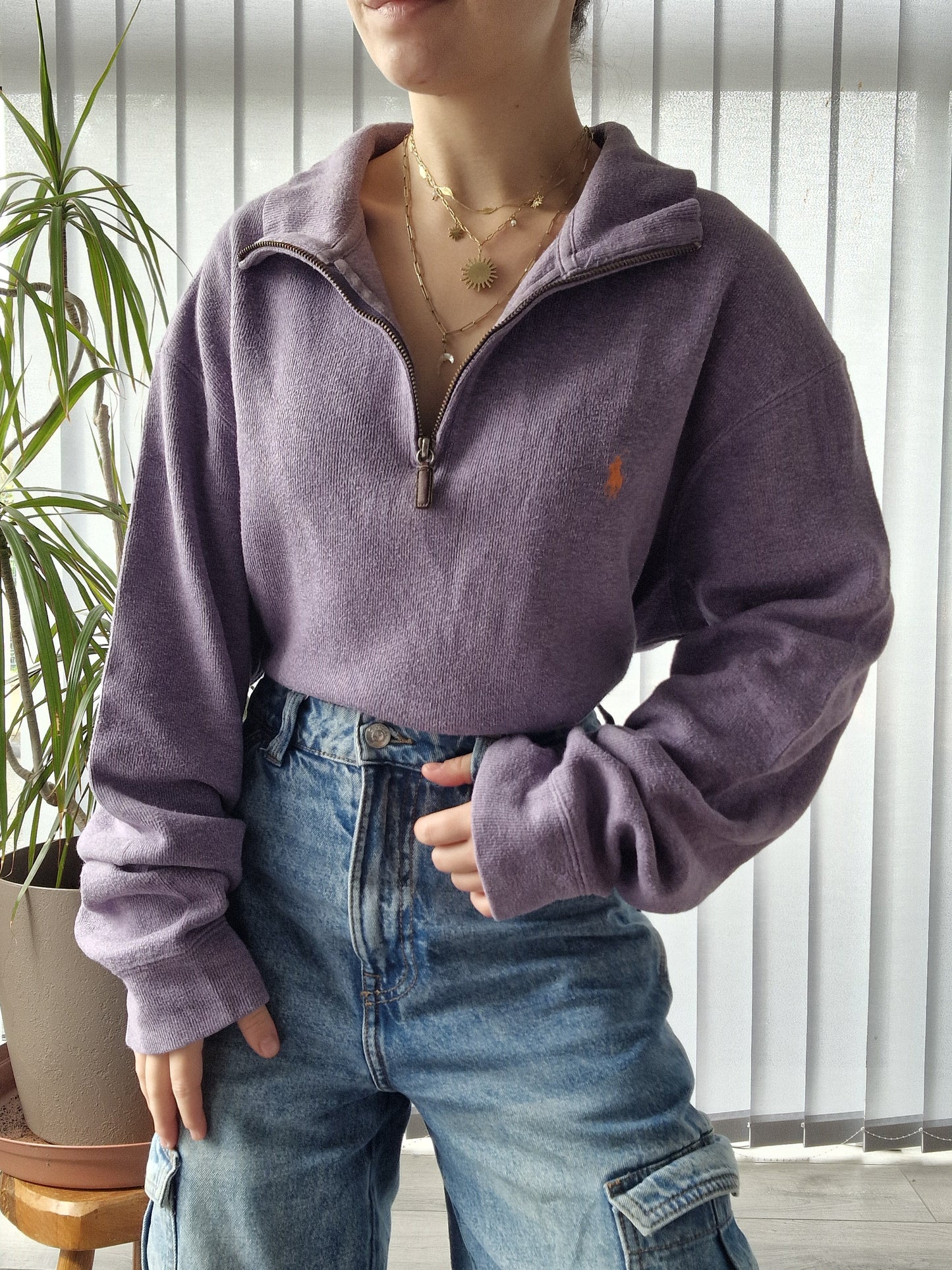 Pull camionneur mauve - XXL/44